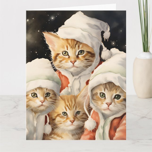 Carte Chats de fête (Devant)