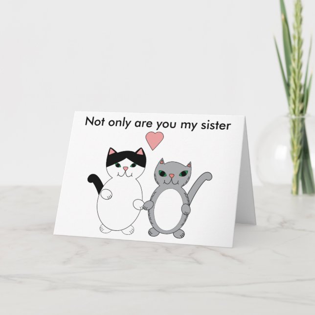 Carte Chats de meilleur ami de soeur (Devant)