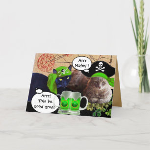 Carte CHATS DE PIRATE ET PEINTS DE BIÈRE VERTS, Saint Pa