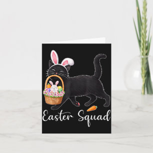 Carte Chats drôles de Pâques Oreilles de Lapin Œufs de P