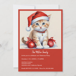 Carte Chats Festifs en costumes de Noël - Vibes de Noël