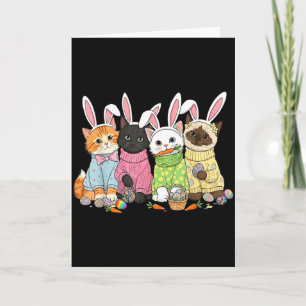 Carte Chats Mignons Lapin Oreilles Kitten Squad Chasse a