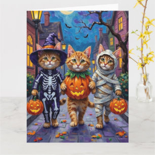 Carte Chats Persans Trick-or-Treating Costumes d'Hallow