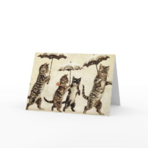 Chats vintages marchant dans la neige