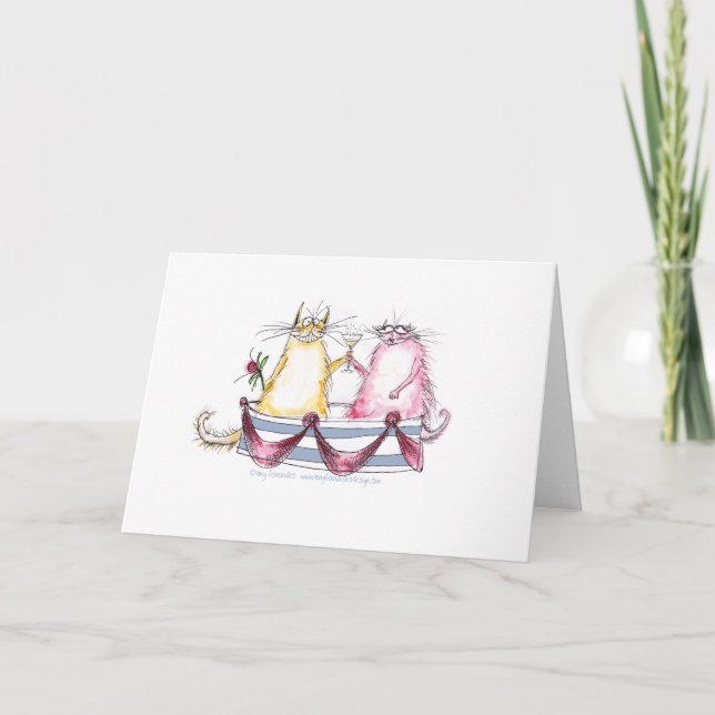 Carte chatte love - dessin humoristique, tony fernandes (Devant)