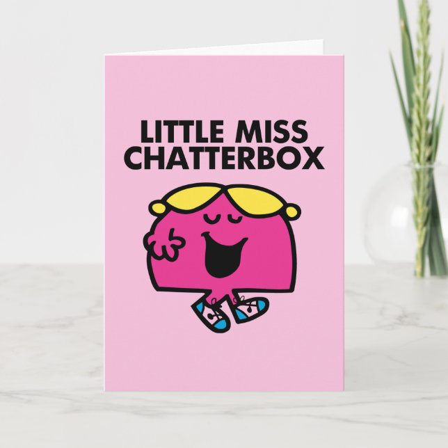 Carte Chatter Avec Little Miss Chatterbox (Devant)