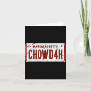 Carte Chaudrée de palourdes accent de Boston Chowdah drô