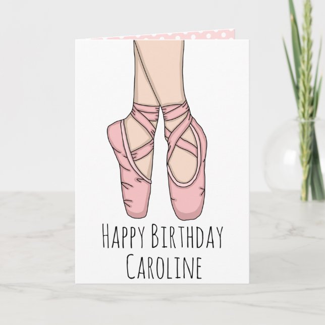 Carte Chaussons de ballet personnalisés Ballerina Annive (Devant)