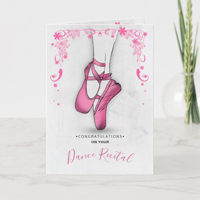 Carte Chaussure de ballet rose (Devant)