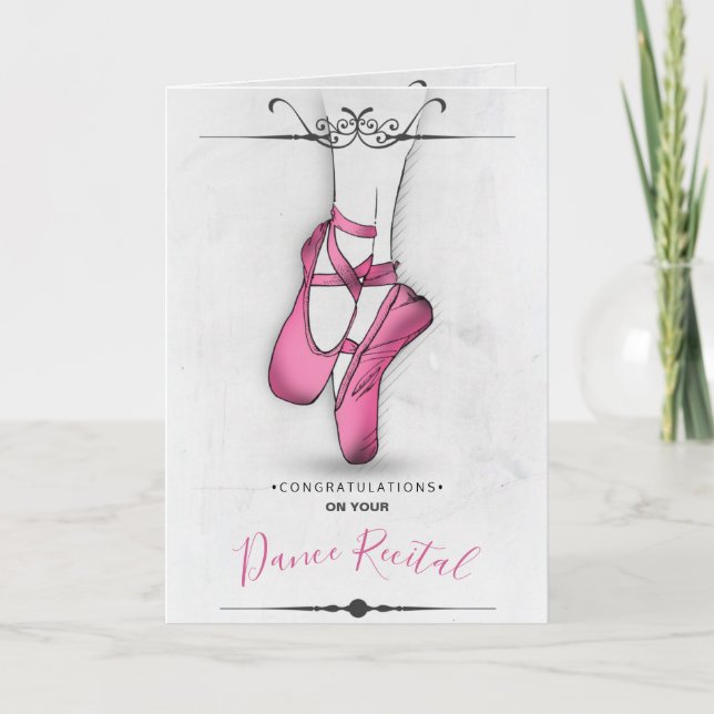 Carte Chaussure de ballet rose (Devant)