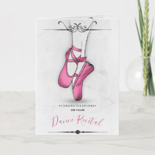 Carte Chaussure de ballet rose
