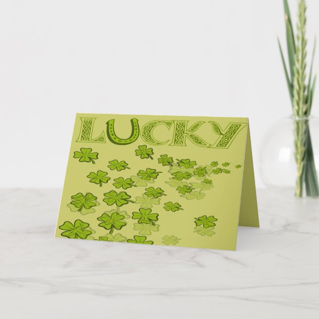 Carte Chaussure Lucky Shamrocks (Devant)