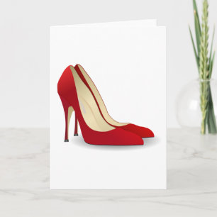 Carte chaussures à talon rouge