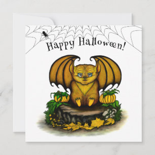 Carte Chauve-souris mignonne d'Halloween