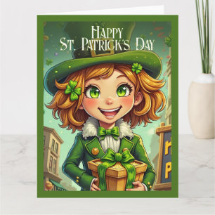 Carte Cheerful Leprechaun - Saint Patrick's Day Lucky Ch
