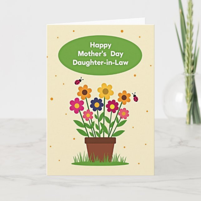 Carte Cheerful Moms Day Bouquet Card (Devant)