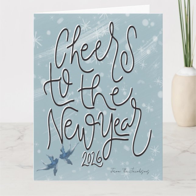 Carte cheers to the new year (Devant)