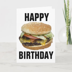 CARTE CHEESEBURGER HAPPY BANTHDAY GREETING CARDS