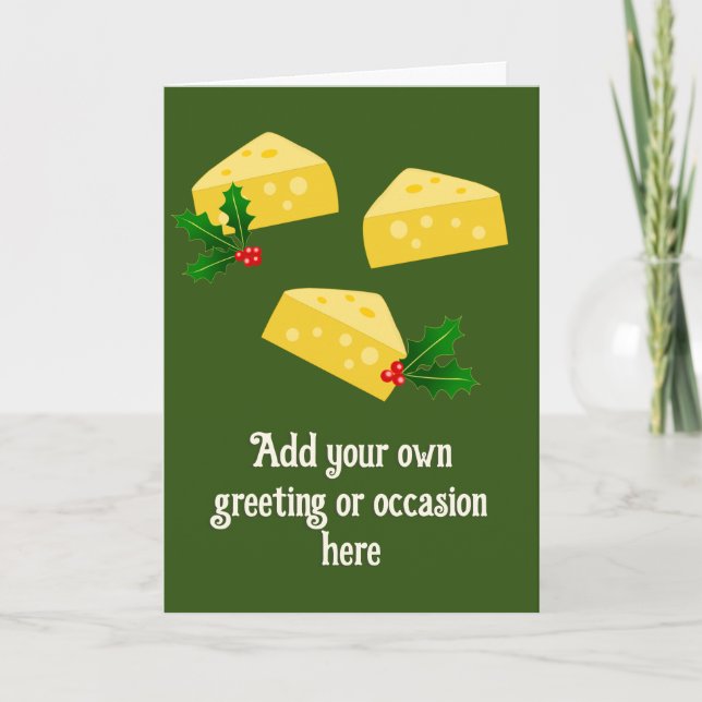 Carte Cheeses de Vacances - Cuisine Personnalisée Thème  (Devant)