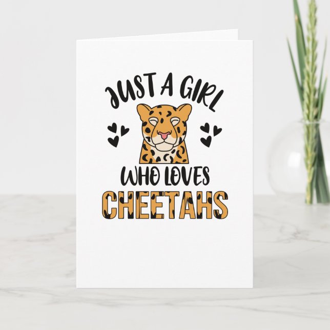 Carte Cheetah Cadeaux Pour Filles Cheetah Lover Mignonne (Devant)