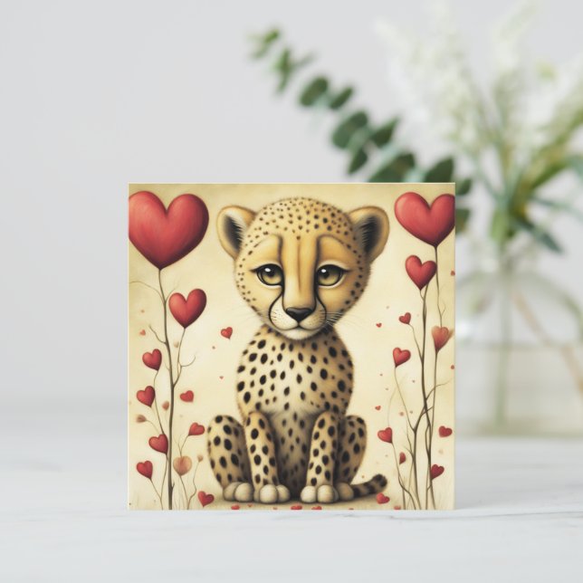 Carte Cheetah Love 2 (Debout devant)