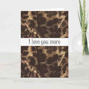 Carte Cheetah Print Je t'aime plus