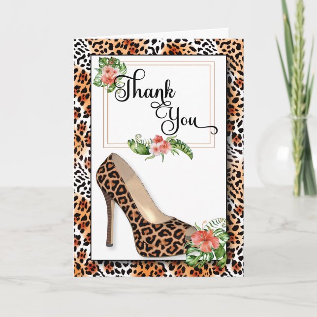 Carte Cheetah Print Merci tropical (Devant)