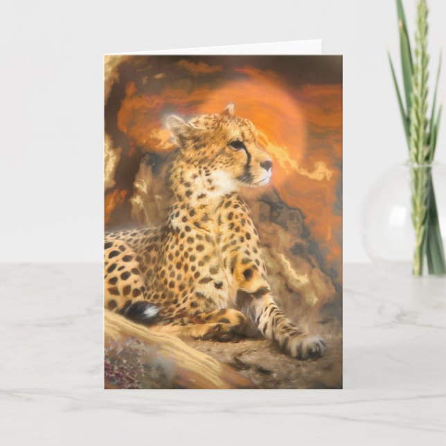 CARTE CHEETAH REPOSANT (Devant)