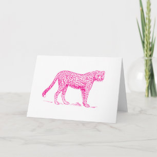 Carte Cheetah rose