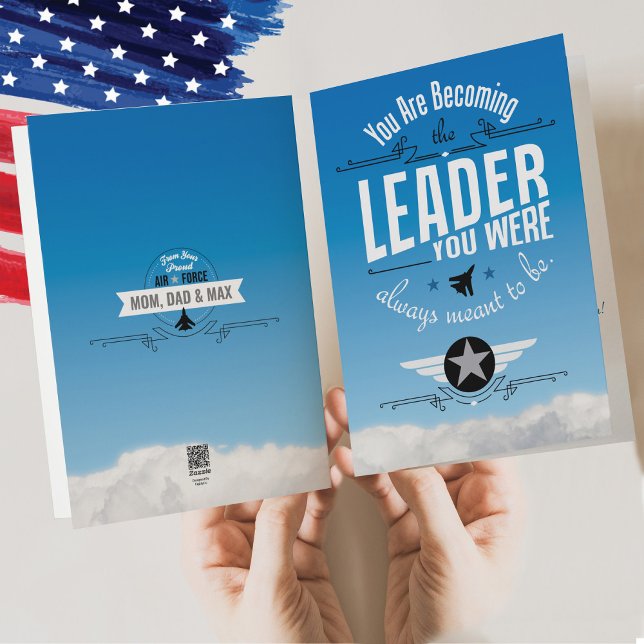 Carte Chef de la formation de base de l'armée de l'air B (Becoming the Leader You Were Always Meant to Be Air Force Basic Training BMT Airman Card, proud Mom)