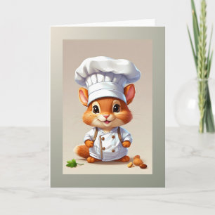 Carte Chef d'écureuil bébé Illustration Blank Greeting