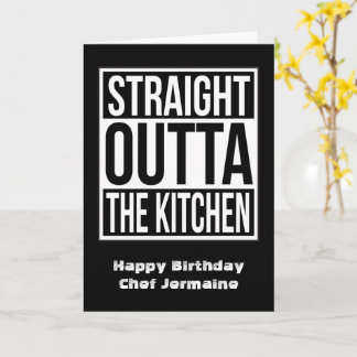 Carte Chef et cuisinier amusant Dire Bonne Anniversaire