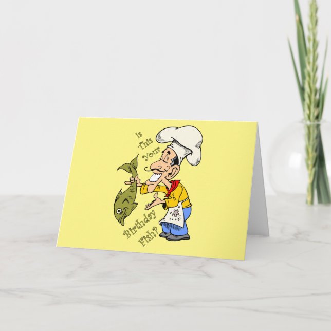 Carte Chef Français ~ Est-Ce Votre Poisson D'Anniversair (Devant)