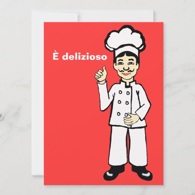 Carte Chef italien - È delizioso (Devant)