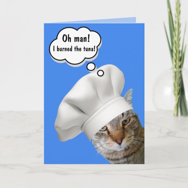 Carte Chef Rupie Chat Anniversaire (Devant)