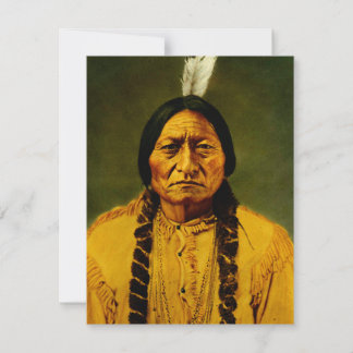 Carte Chef Sitting Bull Amérindien Indien Lakota