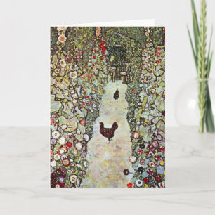 Carte Chemin de jardin avec poulets, Gustav Klimt, Art N