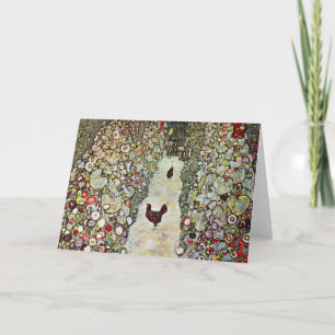 Carte Chemin de jardin avec poulets, Gustav Klimt, Art N