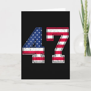 Carte Chemise 47 Anniversaire Drapeau Usa Maillot Équipe