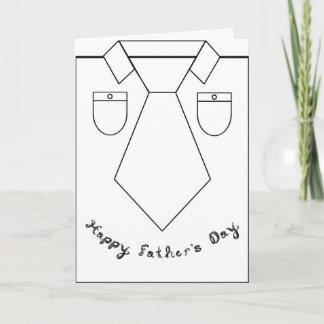 Carte Chemise à cravate en ligne d'art pour la fête des
