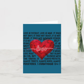Carte Chemise d'amour Rétro Patient Verset de la Bible C