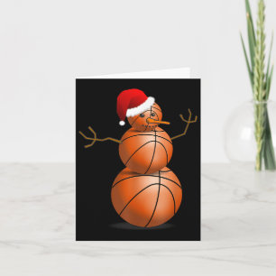Carte Chemise de basketball de Noël - Snowman de basketb
