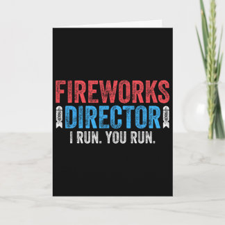 Carte Chemise de directeur de feux d'artifice Je cours v