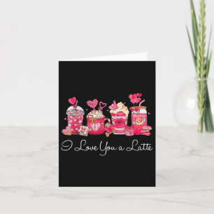 Carte Chemise de la Saint-Valentin Café Je t'aime un Lat