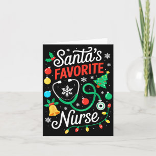 Carte Chemise de l'infirmière préférée du Père Noël Homm