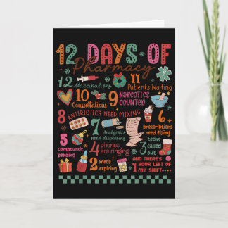 Carte Chemise de Noël de pharmacie - 12 jours de technic