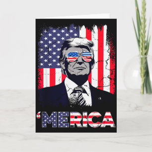 Carte Chemise de Noël Merica Trump 4 juillet Trump Ame