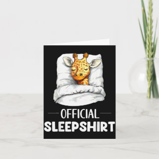 Carte Chemise de nuit girafe amateur d'animaux Pyjama 