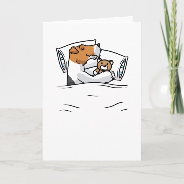 Carte Chemise de sommeil Wire Fox Terrier (Devant)