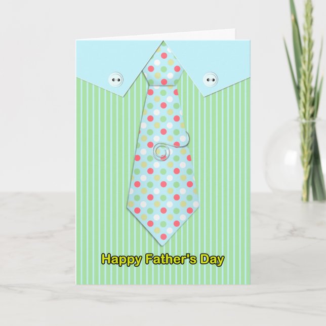Carte Chemise fête des pères Et Cravate (Devant)